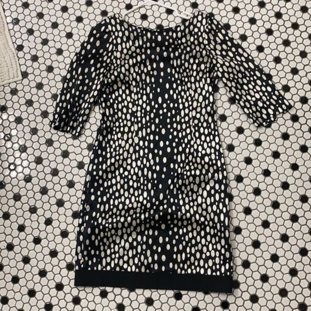 Zara black and white dress